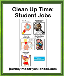 Jobs for Clean Up Time journeyintoearlychildhood.com